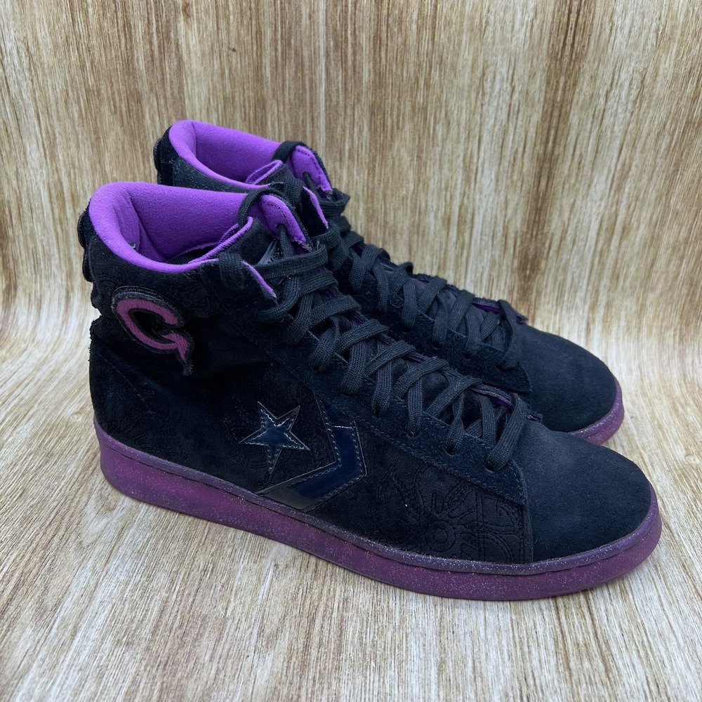 Converse Pro Leather Hi Joe Freshgoods Men's Size 9 Black Purple Suede‎ 170645C